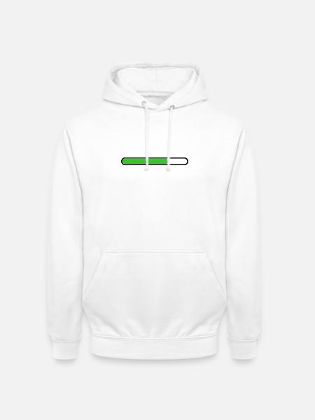 Loading bar Black Green - Unisex Hoodie - white