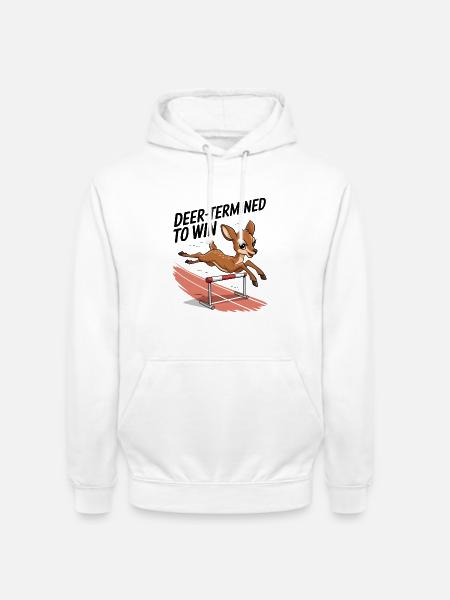 Deer-Termined pour gagner - Sweat-shirt à capuche unisexe - blanc