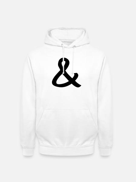 esperluette - Sweat-shirt à capuche unisexe - blanc