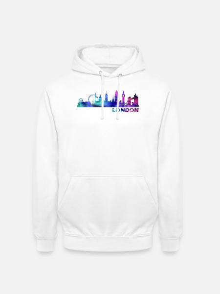 Skyline London - Unisex Hoodie - Weiß
