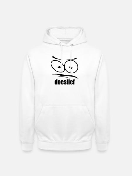 doeslief flehende Augen mit Fragezeichen-Blick - Unisex Hoodie - Weiß