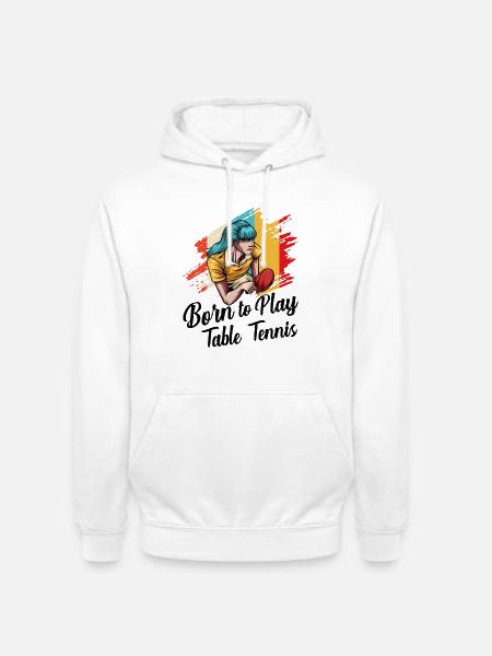 Ping-pong - Sweat-shirt à capuche unisexe - blanc