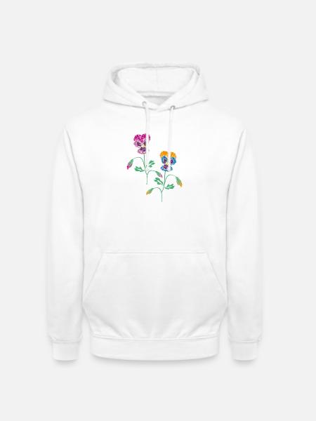 Pensée - Sweat-shirt à capuche unisexe - blanc