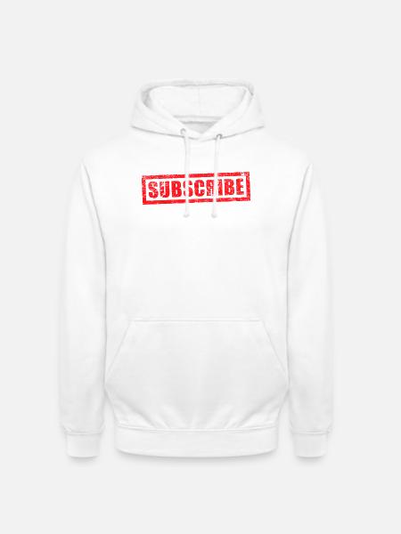 subscribe grunge stamp - Unisex Hoodie - white