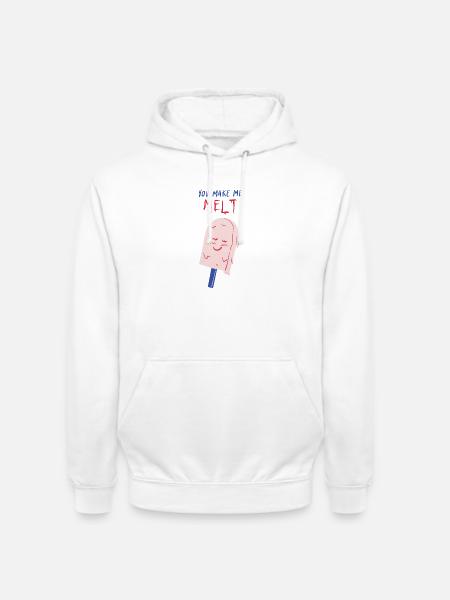 you make me melt icecream - Unisex Hoodie - white