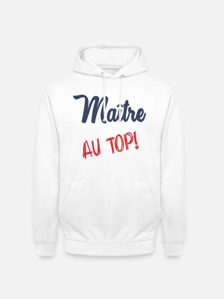 MASTER AT THE TOP - Unisex Hoodie - white