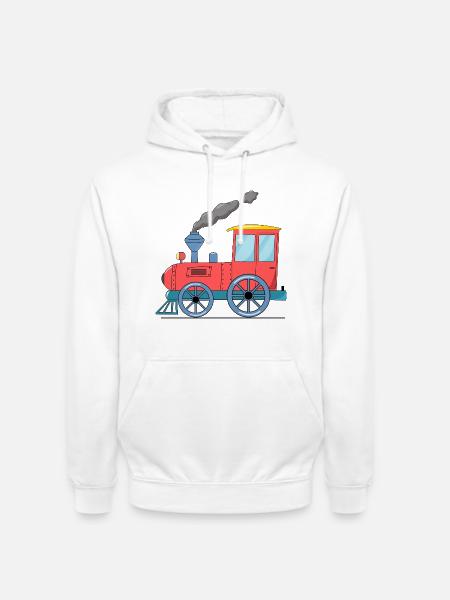 Children's train railway pink - Unisex Hoodie - white