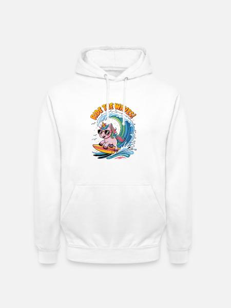 Ride The Waves! - Unisex Hoodie - white
