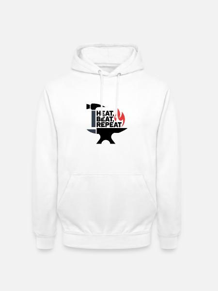 Heat, Beat, Repeat - Unisex Hoodie - white
