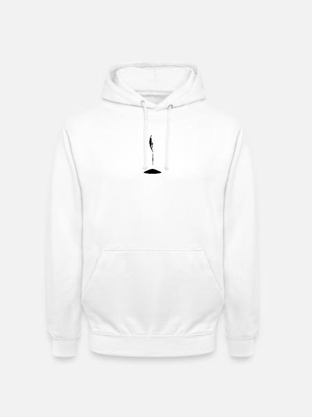 Jumping person on trampoline - Unisex Hoodie - white