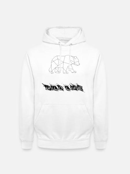 Geometrischer Bär - Unisex Hoodie - Weiß