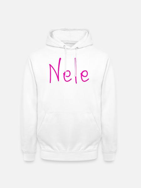 Nele Neon Schrift - Unisex Hoodie - Weiß