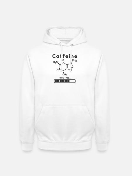 Koffein-Ladende Chemische Formel - Unisex Hoodie - Weiß