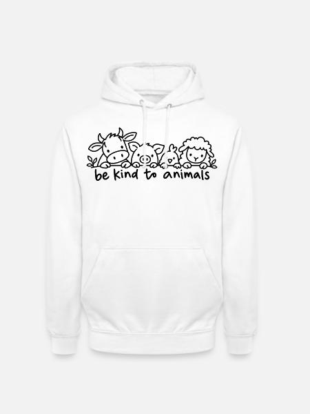 Be Kind To Animals - Unisex Hoodie - Weiß