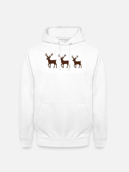 Süßes Rentier Weihnachten Weihnachtsgeschenk - Unisex Hoodie - Weiß