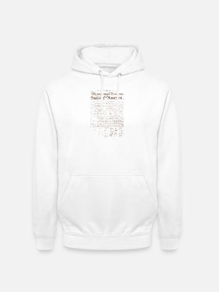 US-Unabhängigkeitserklärung - Unisex Hoodie - Weiß