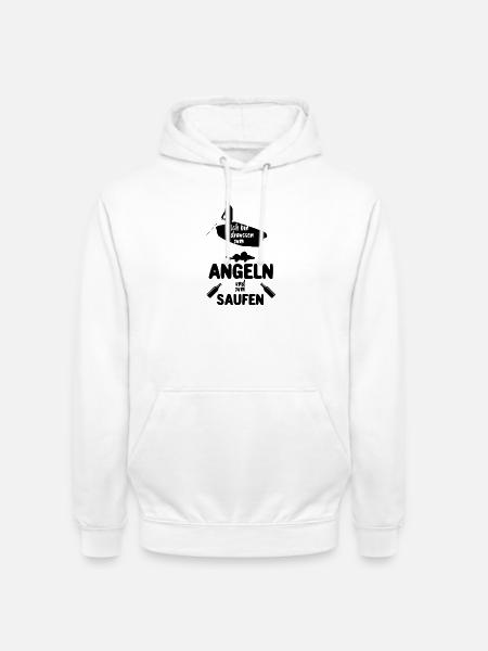 Angeln und Saufen - Unisex Hoodie - Weiß