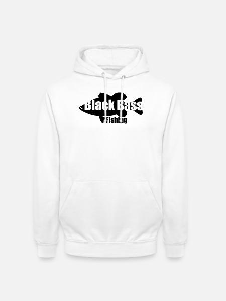 Black bass fishing - Unisex Hoodie - Weiß