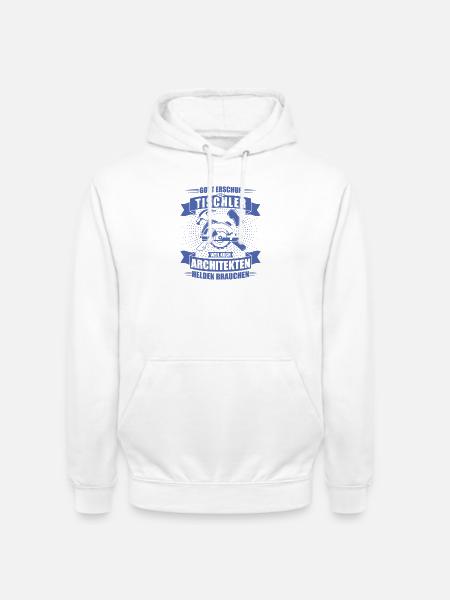 Herren Tischler TShirt Architekten Helden - Unisex Hoodie - Weiß