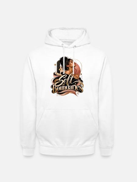 Soft Boundaries Porträt - Unisex Hoodie - Weiß