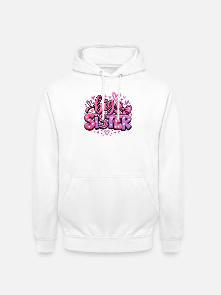Big Sister - Große Schwester - Geschwister - Unisex Hoodie - Weiß