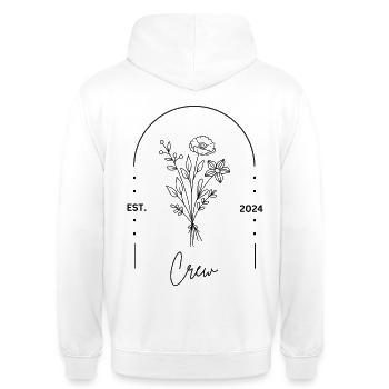 JGA Frauen - Crew Shirt Team Bride - Unisex Hoodie - Weiß - Hinten - AI Model Male 185 dark (185cm)