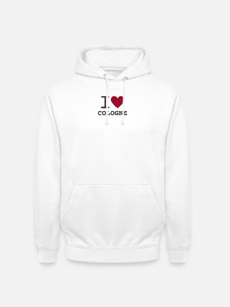Ich liebe Köln bestickt - Unisex Hoodie - Weiß