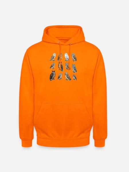 Eulen der Welt - Unisex Hoodie - Orange