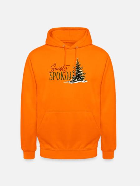 Święty Spokój polnisches Weihnachtsbaumdesign - Unisex Hoodie - Orange