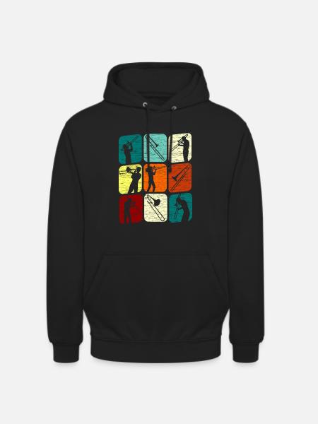 Posaunespieler Posaunist Posaune Retro - Unisex Hoodie - Schwarz