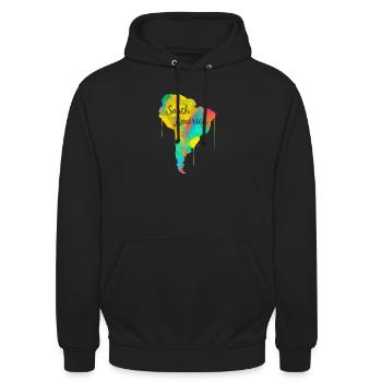 Südamerika - Unisex Hoodie - Schwarz - Vorne - Alina (178cm) & Michal (187cm)