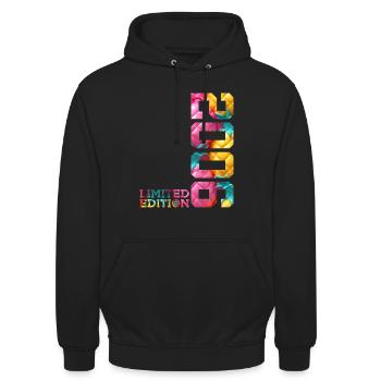 20. GEBURTSTAG LIMITED EDITION 2006 - Unisex Hoodie - Schwarz - Vorne - Alina (178cm) & Michal (187cm)