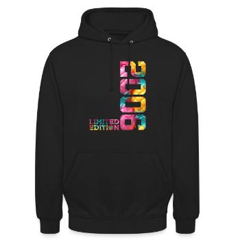 20. GEBURTSTAG LIMITED EDITION 2006 - Unisex Hoodie - Schwarz - Vorne - Alina (178cm) & Michal (187cm)