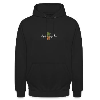 Mohrrübe Karotte Gemüse - Unisex Hoodie - Schwarz - Vorne - Alina (178cm) & Michal (187cm)