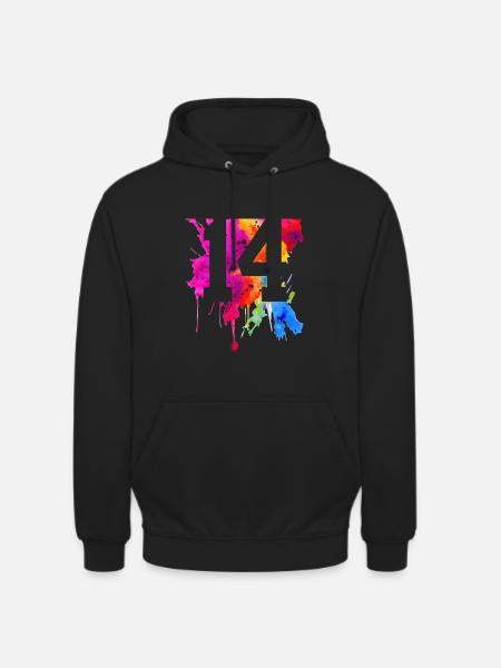 14 YEARS 14TH BIRTHDAY - Unisex Hoodie - black