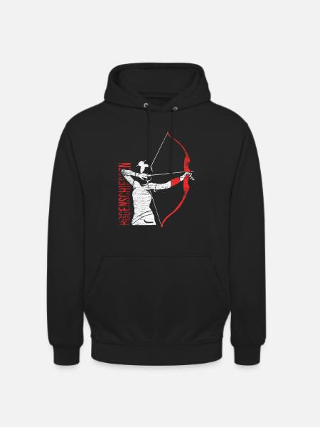Zielsicherer Bogenschütze Parcours - Unisex Hoodie - Schwarz