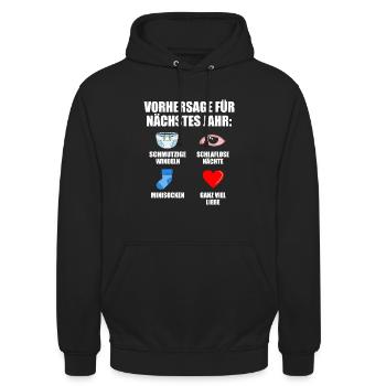 Werdender Vater - Unisex Hoodie - Schwarz - Vorne - Alina (178cm) & Michal (187cm)