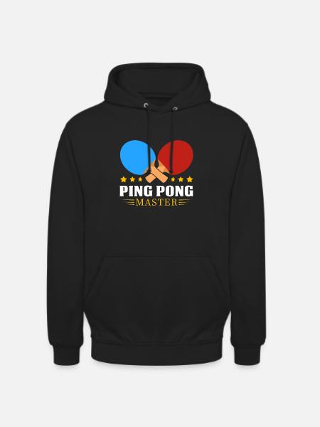 Ping-pong - Sweat-shirt à capuche unisexe - noir