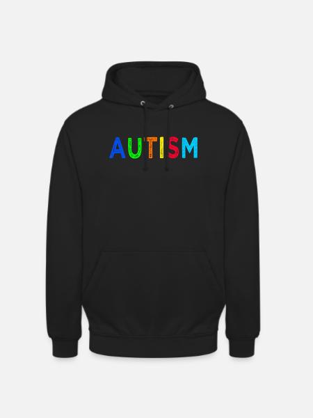 Arc-en-Ciel Autisme: Message d’Espoir - Sweat-shirt à capuche unisexe - noir