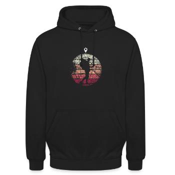 Geocaching Geschenk - Unisex Hoodie - Schwarz - Vorne - Alina (178cm) & Michal (187cm)