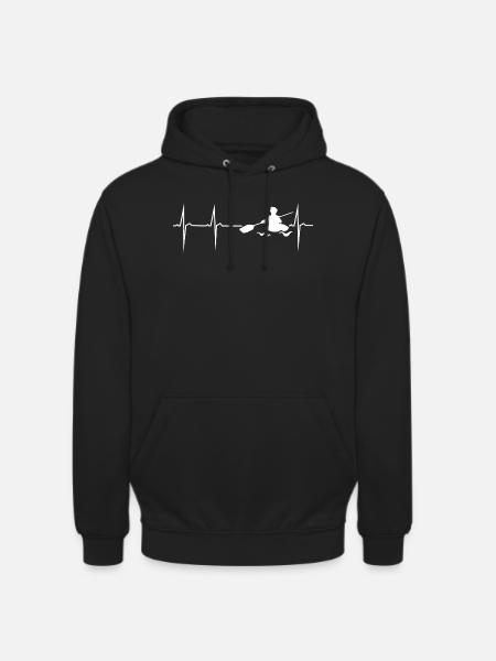 herzschlag kajak - Unisex Hoodie - Schwarz