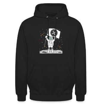 Moon XRP - Unisex Hoodie - Schwarz - Vorne - Alina (178cm) & Michal (187cm)