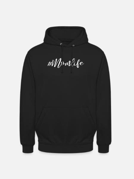 Momlife - Slogan Design - Unisex Hoodie - black