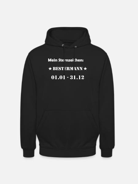 Bester Mann Wassermann Sternzeichen - Unisex Hoodie - Schwarz