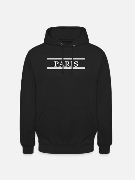 Paris France Chic - Sweat-shirt à capuche unisexe - noir