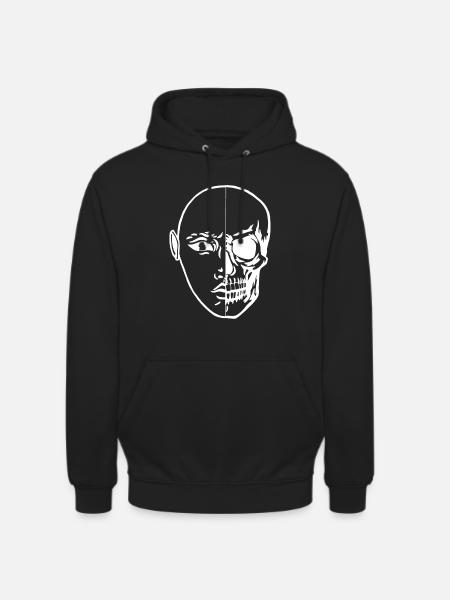 Das Gesicht des Todes (weiß) - Unisex Hoodie - Schwarz