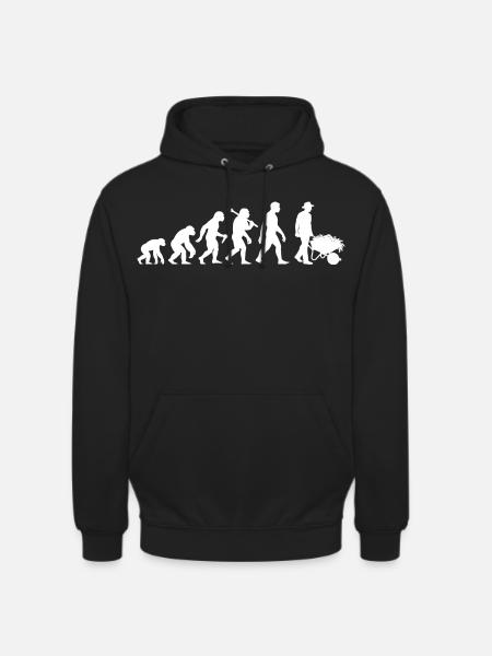 Gärtner Evolution Gärtnern Gartenarbeit Gärtnerei - Unisex Hoodie - Schwarz