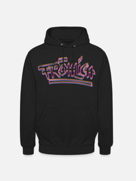 Fröhlich Neon Graffiti - Unisex Hoodie - Schwarz
