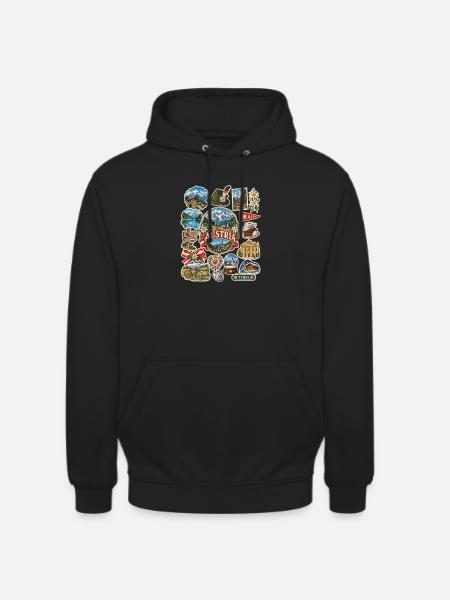 Österreich Reisesticker - Unisex Hoodie - Schwarz