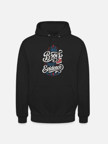 Winterstiefel – Winter Boots Collect Evidence - Unisex Hoodie - Schwarz